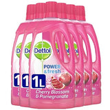Dettol Power and Fresh Multi Purpose Cleaner Cherry Blossom/ Pomegranate Liquid 1 Litre (Pack of Six)