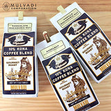 Mulvadi 10% Kona Coffee Blend, Chocolate Macadamia Nut Flavor, Ground Coffee 7 oz + Aloha Hawaii Bag Clip