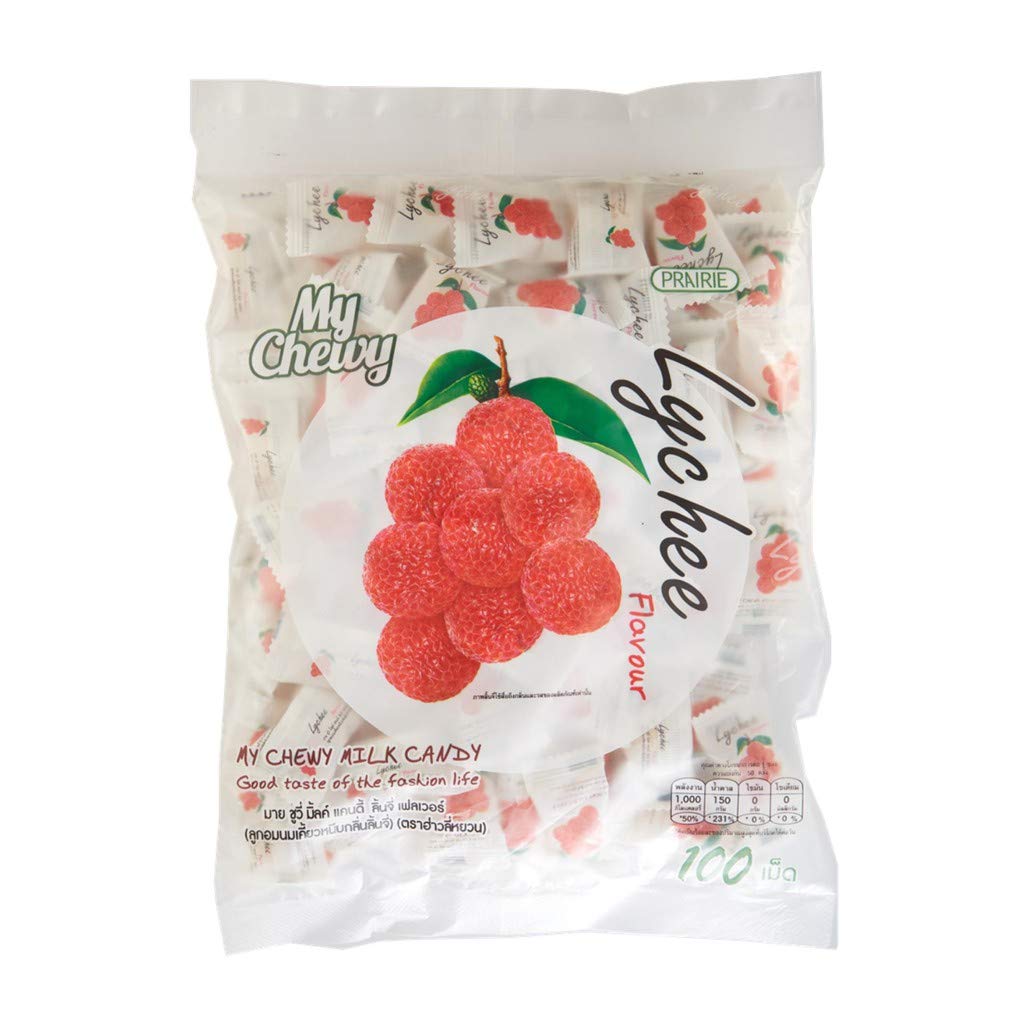 My Chewy Milk Candy, LYCHEE FLAVOUR, Soft Chewy Candy 100 tablet, Size 360g