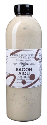 Terrapin Ridge Farms Bacon Aioli - Creamy Gourmet Spread with Smoky Bacon & Dijon Mustard - Gluten & Dairy Free, Keto Friendly, 1 Quart