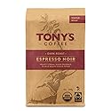 Tony's Coffee, Espresso Noir (12oz), Medium-Dark Roast Whole Bean Coffee, Organic and Fair Trade