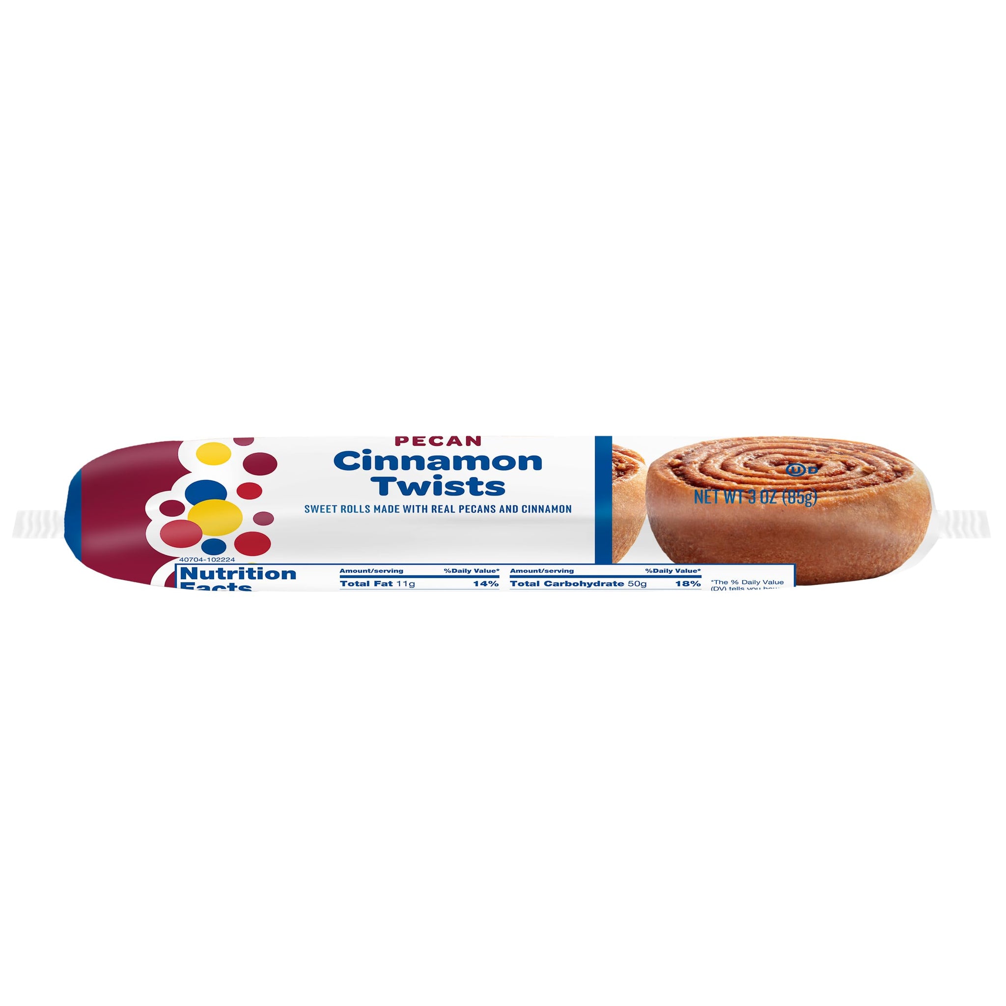 Wonder Pecan Cinnamon Twists, Cinnamon and Pecan Baked Pastry Rolls, 3 oz, 3 Count