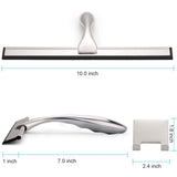 LPOLER Shower Squeegee for Shower Doors, Bathroom, Mirrors, Tiles and Car Windows (Grey, 10inch)