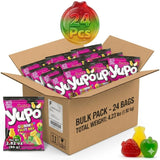 Ceres Gourmet Fruit Flavor Soft Candy Jelly, 24 Pack (2.8 oz Each), Assorted Apple Orange Strawberry Gummy Candy with Fruit Juice, Bulk Candy Soft