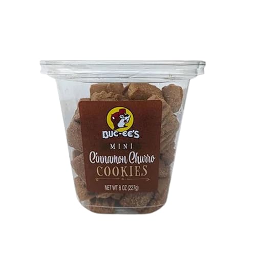 Buc-ee's Cinnamon Churro Mini Cookies - Warm Cinnamon Flavor, Crunchy Bite-Sized Treats, 8 Ounce