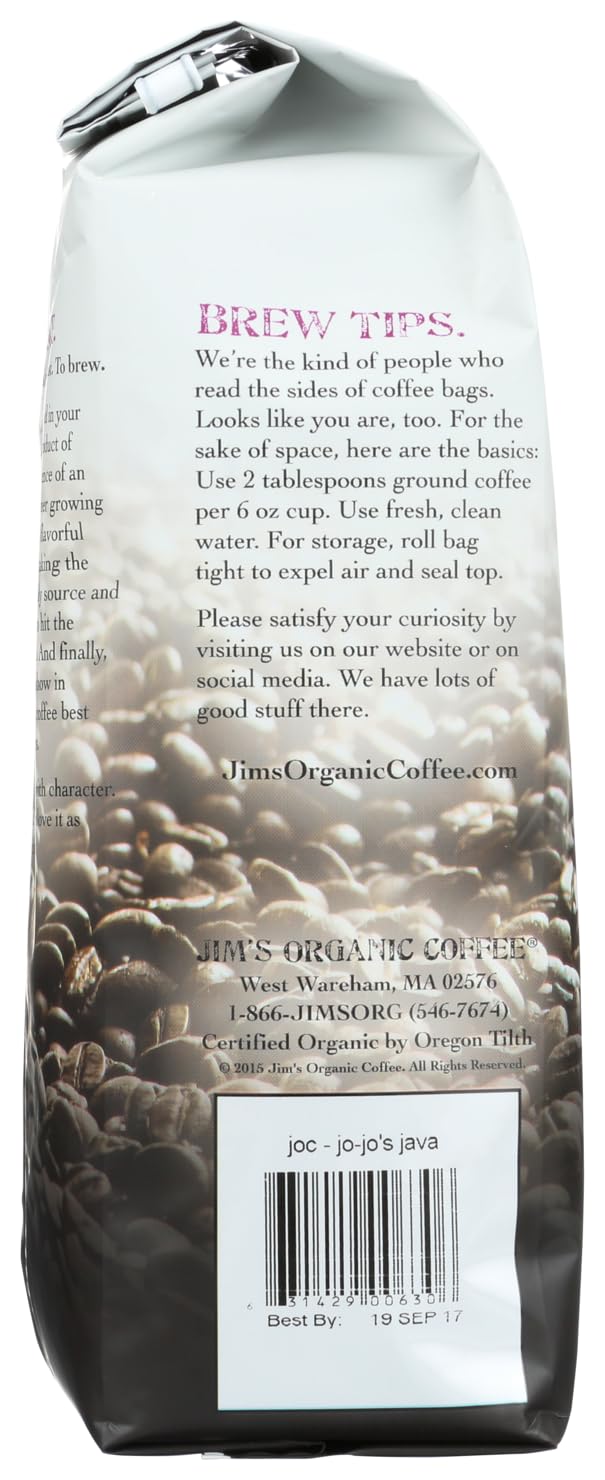 Jims Organic Coffee Organic Jo-Jo's Java Coffee, 12 OZ