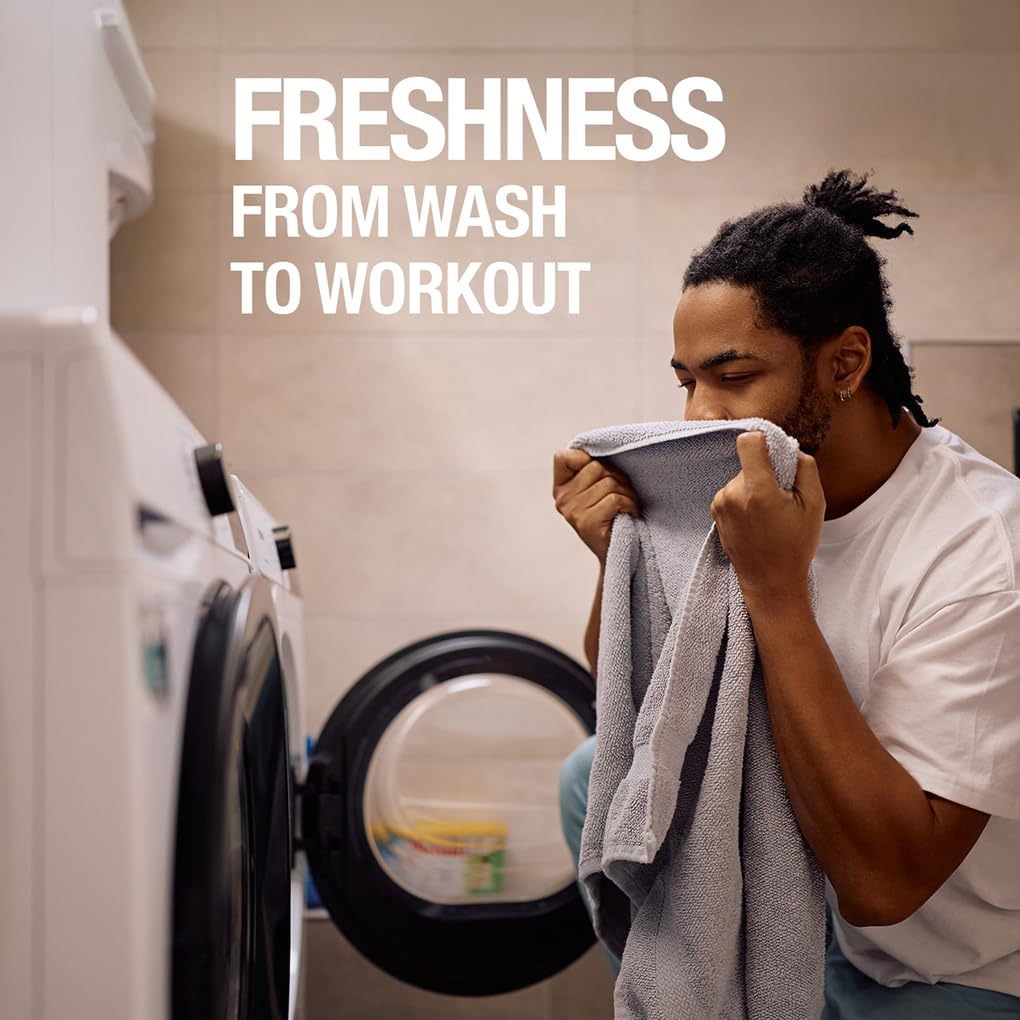 HEX Performance Laundry Detergent, Fresh Scent, 100 Loads (50ld Pack of 2) - Concentrated Activewear Detergent for Odor Removal, Sweat & Residue