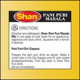 Shan Pani Puri Seasoning Mix 3.52 oz (100g) - Spice Powder for Spicy Digestive Drink - Suitable for Vegetarians - Airtight Bag in a Box