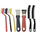 CLJAQZW 7 Pcs Multi-Purpose Crevice Cleaning Brush Tool for Stubborn Kitchen Grease Stains, Bathroom Crevices, Window Gutters, Tiles and Faucets