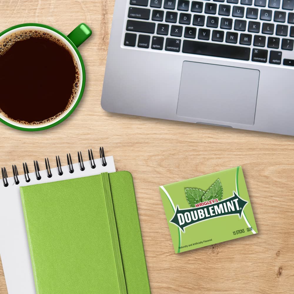 WRIGLEY'S Doublemint Chewing Gum Bulk Pack, 15 Stick Count (Pack of 3) - Gum Packs