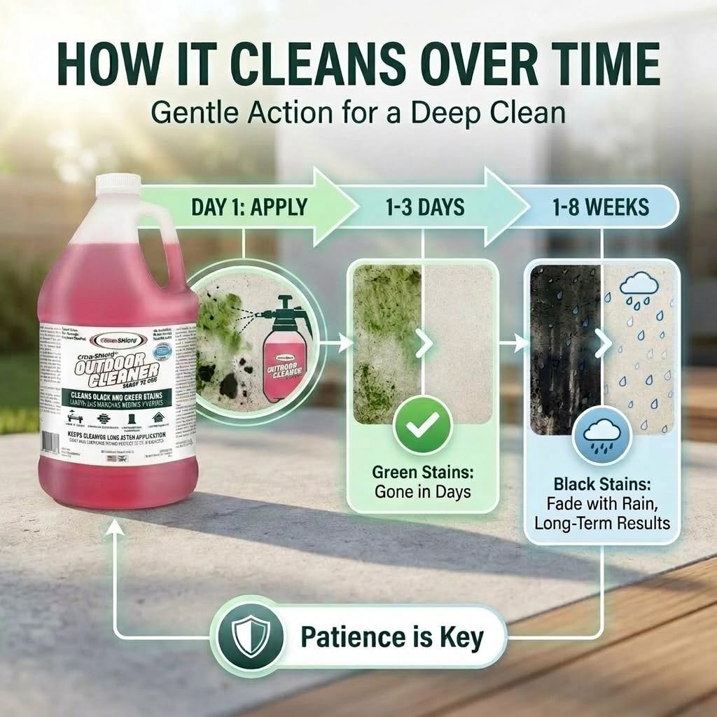 Citra-Shield Natural, Powerful Outdoor Cleaner, Multi-Use Formula, Powers Through Stains on Decks, Siding, Fences, Concrete, and More (1)