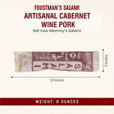 Foustman's Salami (Cabernet Wine) Artisanal, Nitrate-Free, Naturally Cured