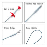 Kaxich Drain Clog Remover, 4pcs Stainless Steel Hair Catcher Clog Remover 23.6 Inch Spring Pipe Dredging Cleaning Tools Drain Relief Sewer Hair