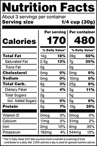 Snak Club Roasted & Unsalted Cashews, 2.5 Ounce (Pack of 6)
