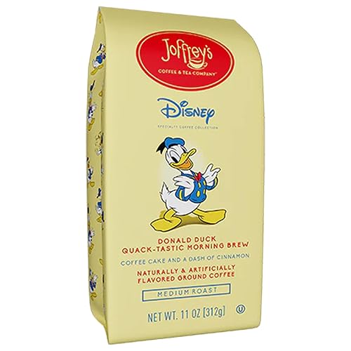 Joffrey’s Coffee | Disney Donald Duck Quack | Quack-Tastic Morning Brew | Medium Roast Ground Coffee | Flavored Coffee with Coffee Cake & Cinnamon