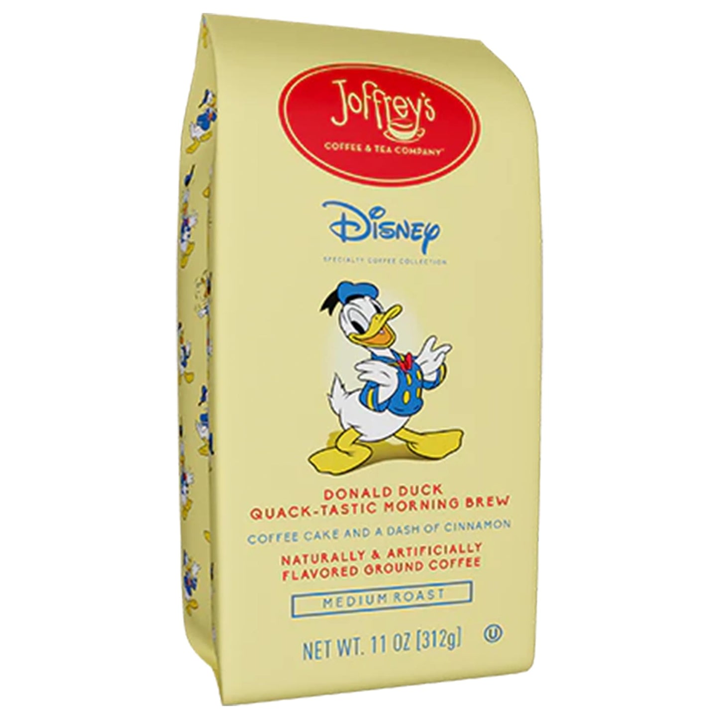 Joffrey’s Coffee | Disney Donald Duck Quack | Quack-Tastic Morning Brew | Medium Roast Ground Coffee | Flavored Coffee with Coffee Cake & Cinnamon