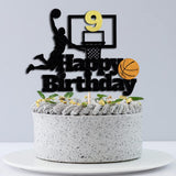 Basketball Happy 9th Birthday Cake Topper-Basketball Themed Birthday Party Cake Decoration-9 Years Birthday Party Supplies (9th)