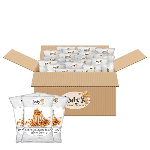 Jody’s Recipe 53 Caramel Corn Popcorn - 24 Pack of 3oz Bags - Handcrafted Gourmet Snack - Sweet Buttery Caramel Flavor - Woman-Owned Brand - Fun