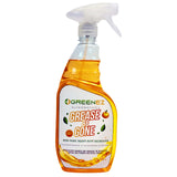 GREENEZ GREASE-BE-GONE | Citrus-Powered Kitchen Degreaser Spray | Dissolves Baked-On Grease & Oil | Pure & Safe Formula for Ovens, Stoves, Air Fryers