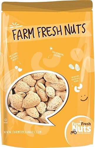 Natural In Shell Raw California Almonds (3 Lbs.) - Pure Goodness Bursting with Natural Flavors - Vegan & Keto Friendly - Healthy for Snacking - Farm