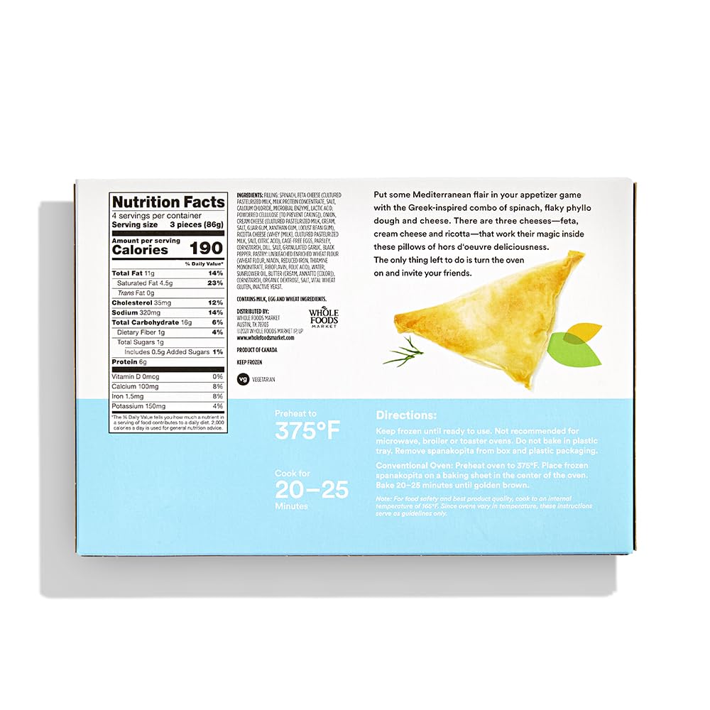 Whole Foods Market, Spanakopita , 12 oz (Frozen)
