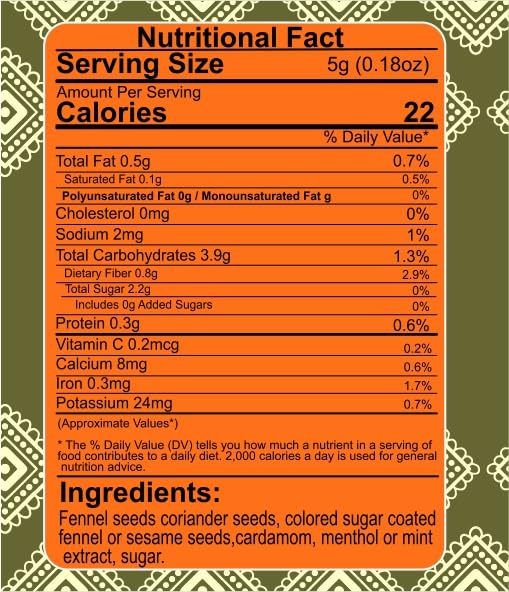 AWZLWN Natural Satrangi Mukhwas 1.76 OZ (50 GM) | Set oF 1 | AWZLWN