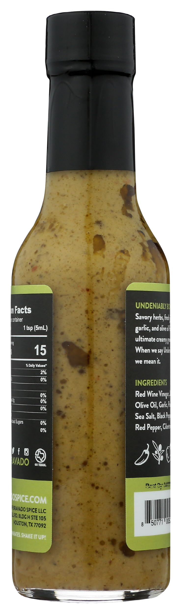 BRAVADO SPICE Creamy Herb & Jalapeno Hot Sauce, 5 FZ