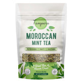 Moroccan Mint Tea - Tangiers Tea- Premium Green Tea with Refreshing Peppermint Leaves, Natural light Caffeine, 56g Loose Leaf