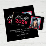 25ct Personalized Graduation Class of 2026 DIY Candy Bar Wrappers - Red
