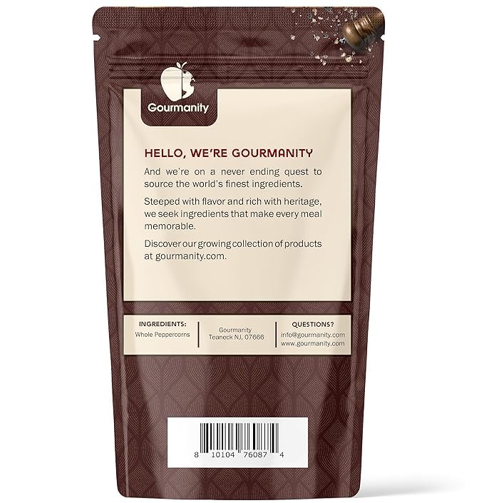 Gourmanity 1lb Coarse Black Pepper Butcher's Cut 12 Mesh, Bulk Ground Black Pepper, Cracked, Coarse Ground Pepper, ASTA Grade