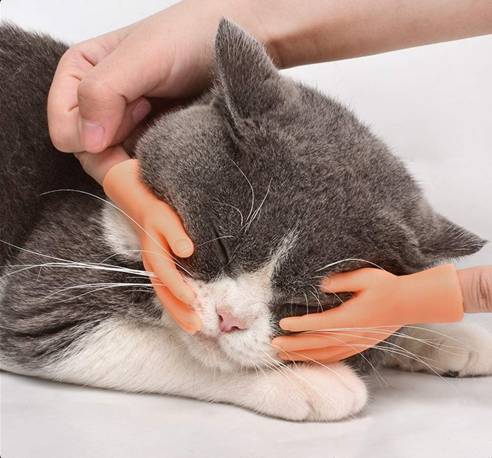 Aomomy Cat Cute Mini Hands Touch Cheek Brushes Finger Toys 1 pairs of fingers