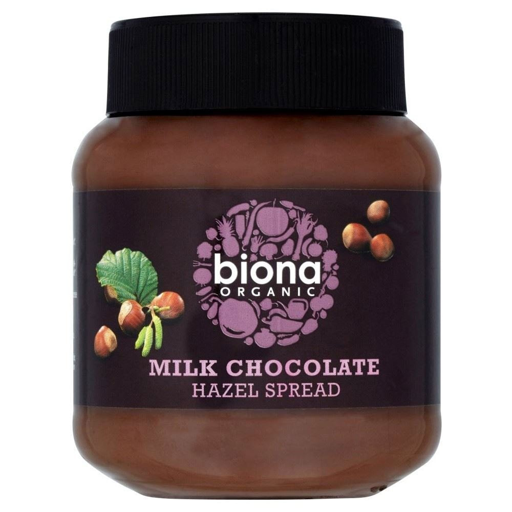 Biona Organic Milk Chocolate Hazelnut Spread (350g) - Pack of 2