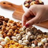 Broadway Basketeers Birthday Nuts Gift Basket - Premium Healthy Assorted 10 Gourmet Nuts & Trail Mix Snacks Basket - Happy Birthday Gifts for Men