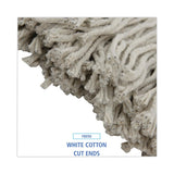 Boardwalk Premium Cut-End Wet Mop Heads, Cotton, 20oz, White, 12/Carton