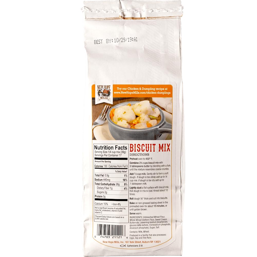 Biscuit Mix by New Hope Mills: Wholesome Biscuits Made with Non-GMO Ingredients! - 24 oz (1.5 lbs)