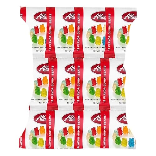 Candykrave Albanesse 12 Flavor Gummi Bears, (2 LB) naturally Flavored Chewy Gummies with Fruity Varieties Including Fuji Apple, Asian Blood Orange