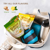 Prince of Peace Ginger Chew Plus+ with Lemon, 3 oz. Bag - Digestive Aid, Relief, Healthy Candy, Stomach Aid