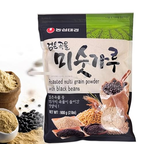 15 Mixed Roasted Grain Powder Misugaru Black Beans for Breakfast Drink, 2 Pound ???? ????