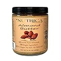 100% Pure Almond Butter, Single Ingredient, No Salt, No Sugar, No Palm Oil, Double Sealed Jar, No Additives, Vegan, Plant Based Protein, Premium