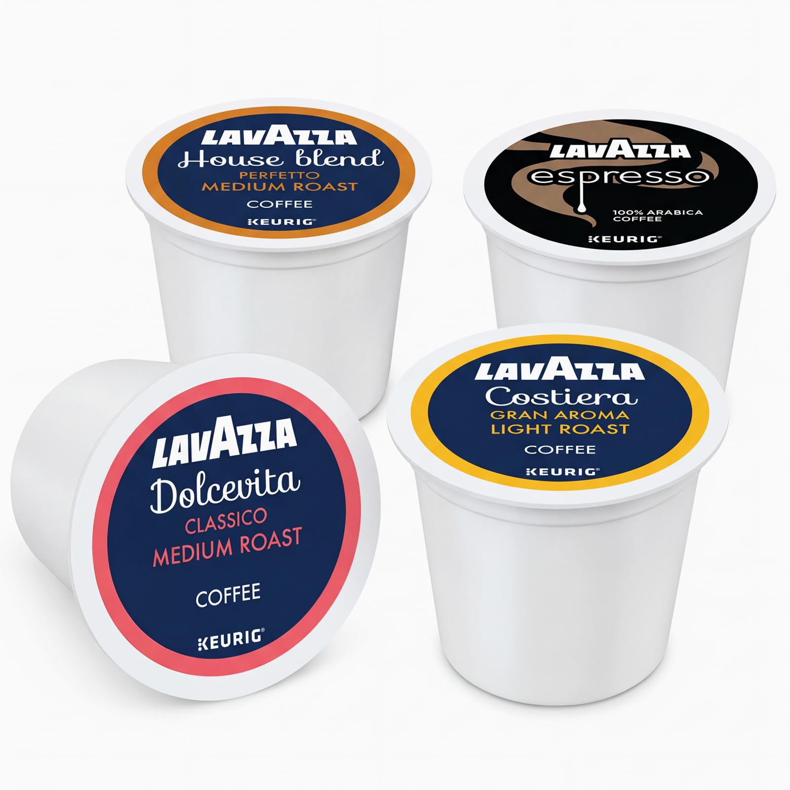 Lavazza K-Cup Coffee Pods Variety Bundle for Keurig Brewers - Light & Medium Roast, Single-Serve K-Cup Coffee Pods, 40 Count Assorted Flavors (10
