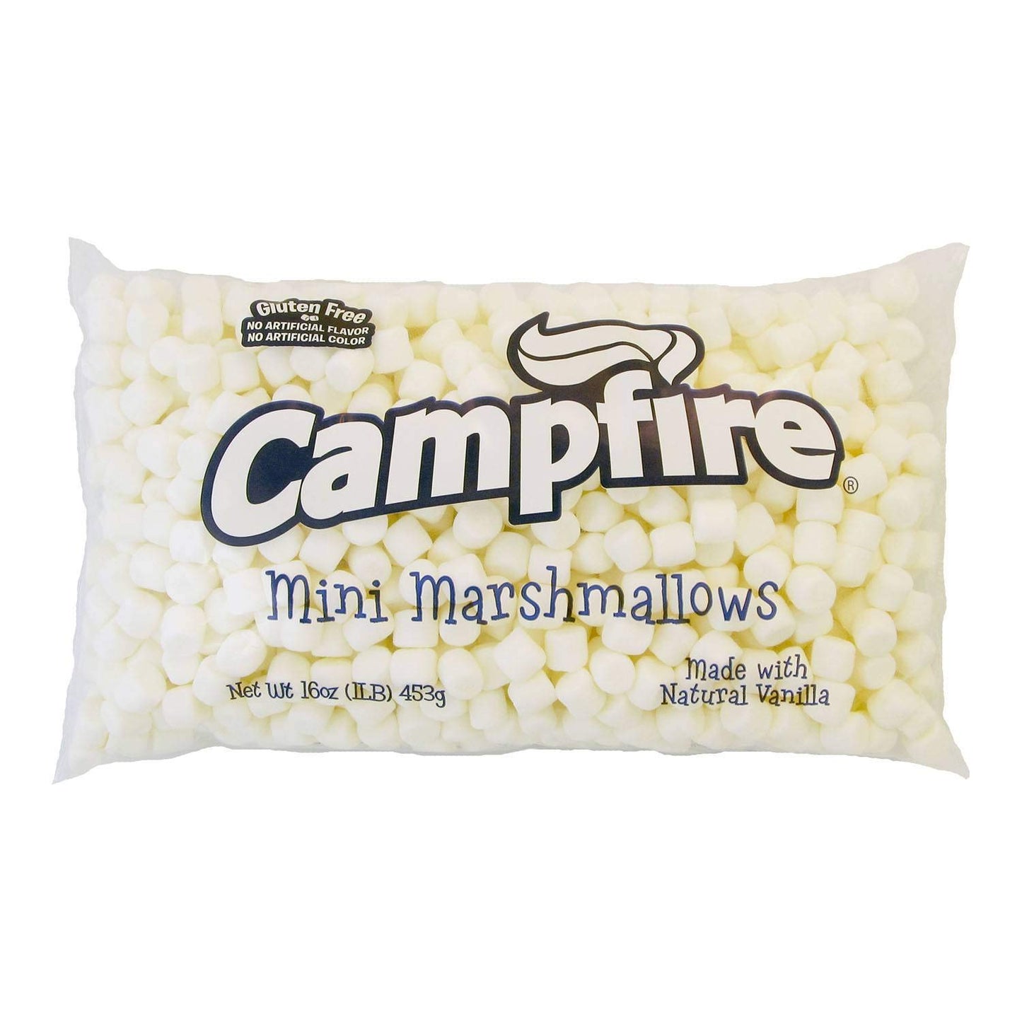 Campfire Mini Natural Vanilla Marshmallow, 1 Pound -- 12 per case.