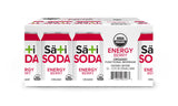Sati Soda Berry - Natural Energy Soda with Yerba Mate & Guayusa - Low Sugar (9g), Organic, Clean Caffeine Sparkling Drink -Low caffeine (1/4 cup