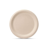 GUSTO [10 Inch -125 Count Heavy-Duty Kraft Paper Plates, 100% Compostable, Biodegradable, Disposable Sugarcane - Brown Unbleached