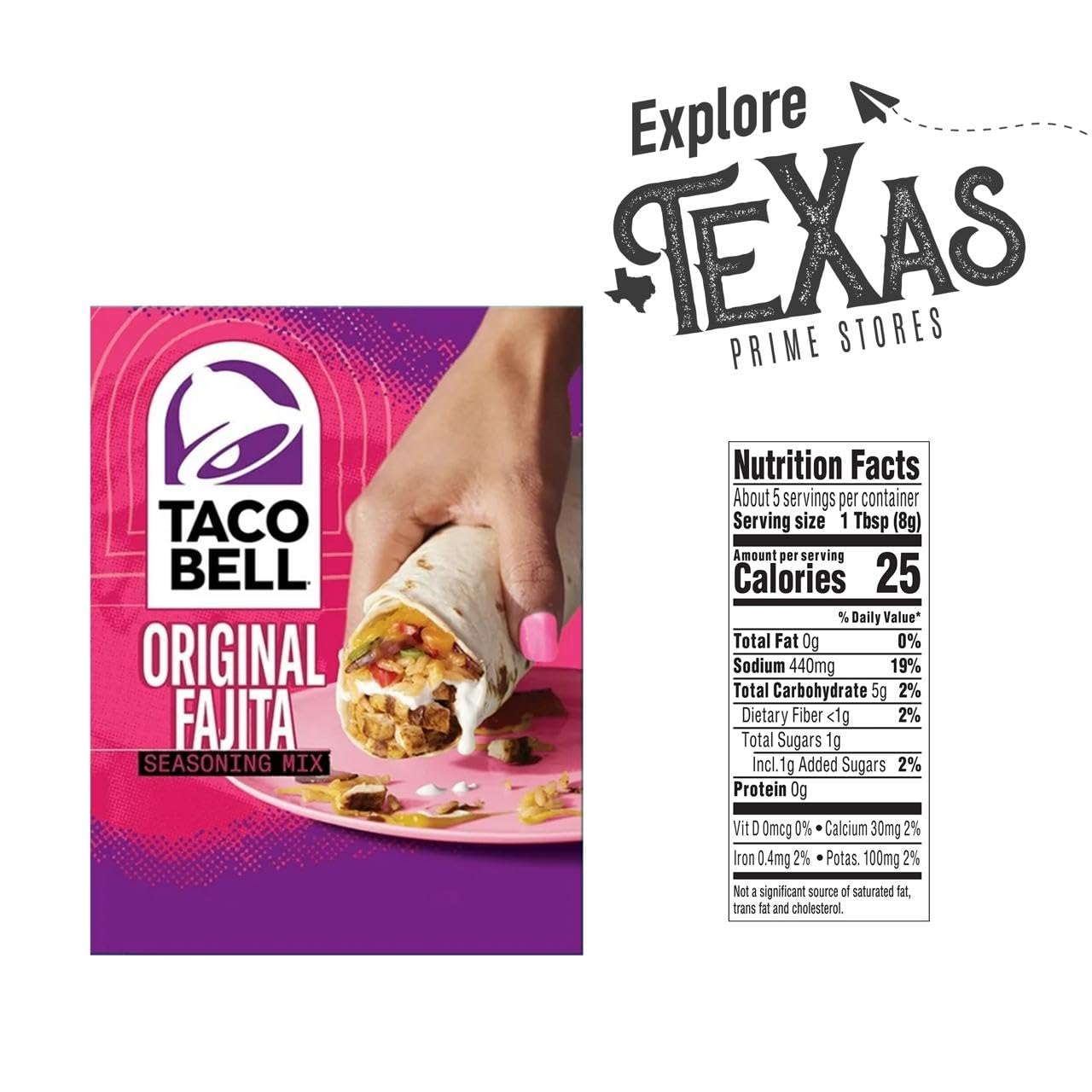 Taco Bell - Lavinia essentials Bundle: 12-Pack of Fajita Taco Seasoning Mix, 1oz Packet + 1 Utility Prop.