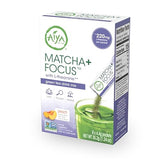 Aiya Matcha+ Focus™ - Peach Flavored Matcha Drink Mix with L-Theanine - 220mg L-Theanine - Natural Focus Booster - Premium Japanese Matcha Green Tea