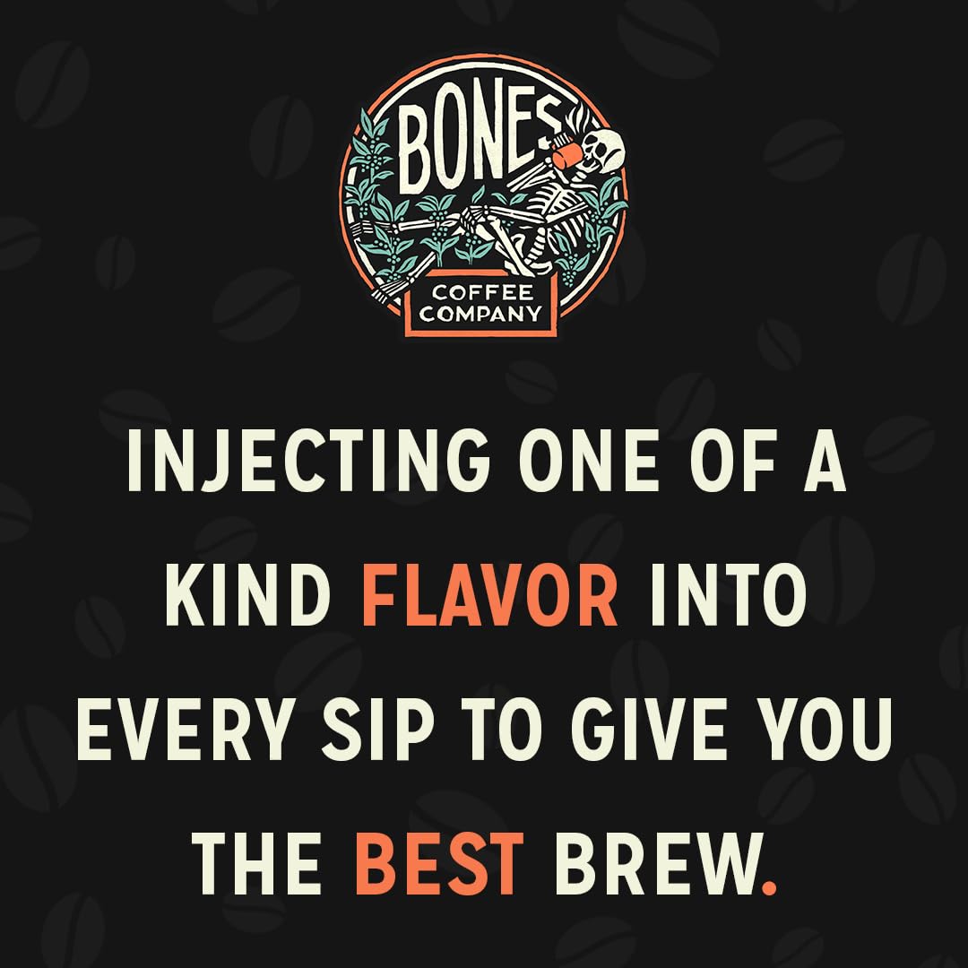 Bones Coffee Company White Rabbit, White Chocolate Flavored Coffee Pods, Low Acid Medium Roast Single-Serve Bones Cups, Compatible with 1.0 & 2.0