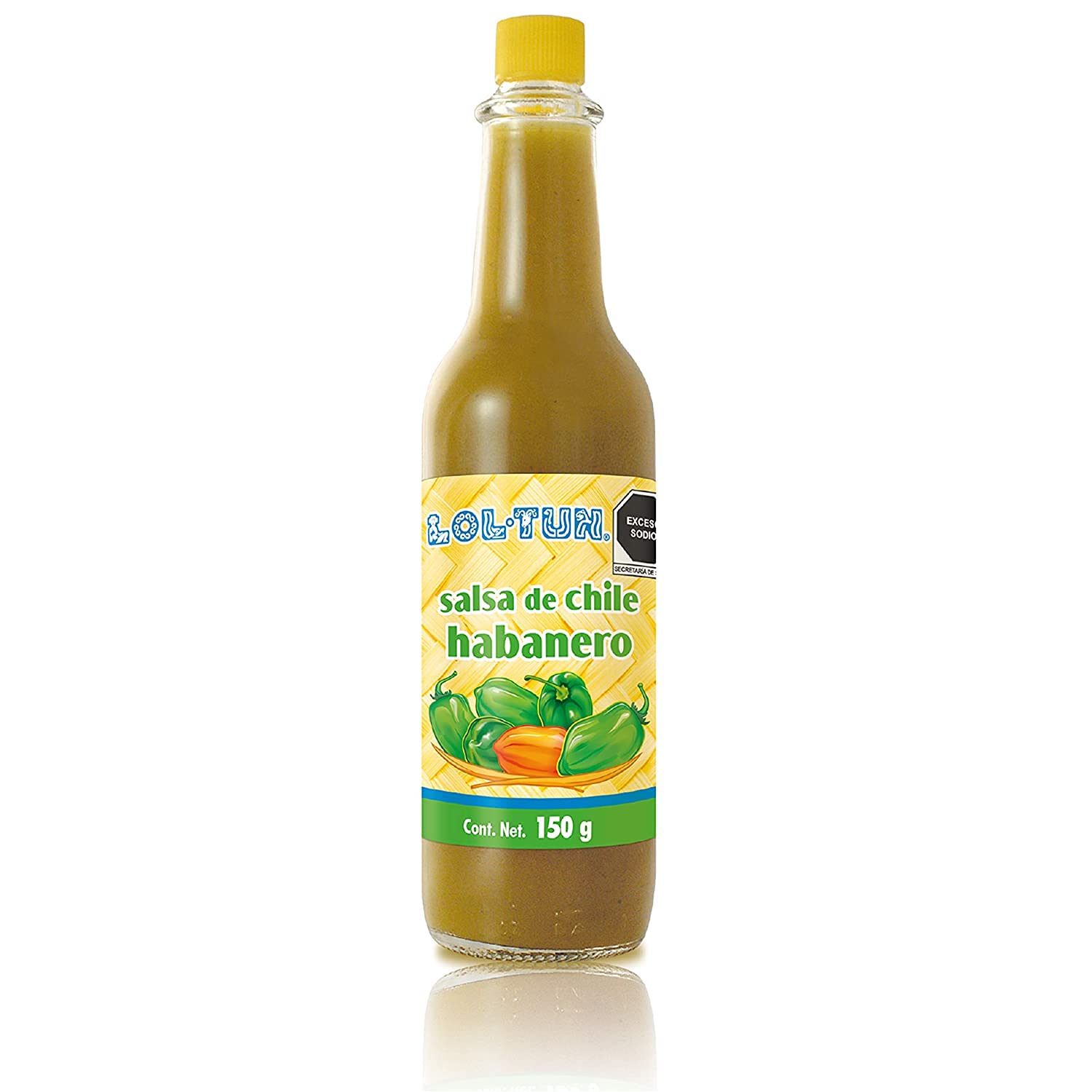 Lol-Tun Salsa de Chile Habanero Verde Green Hot Sauce - Bottle of 140 gr / 5 Fl Oz) (2 Pack) 100% Natural, Non GMO, Plant-based, Gluten-free