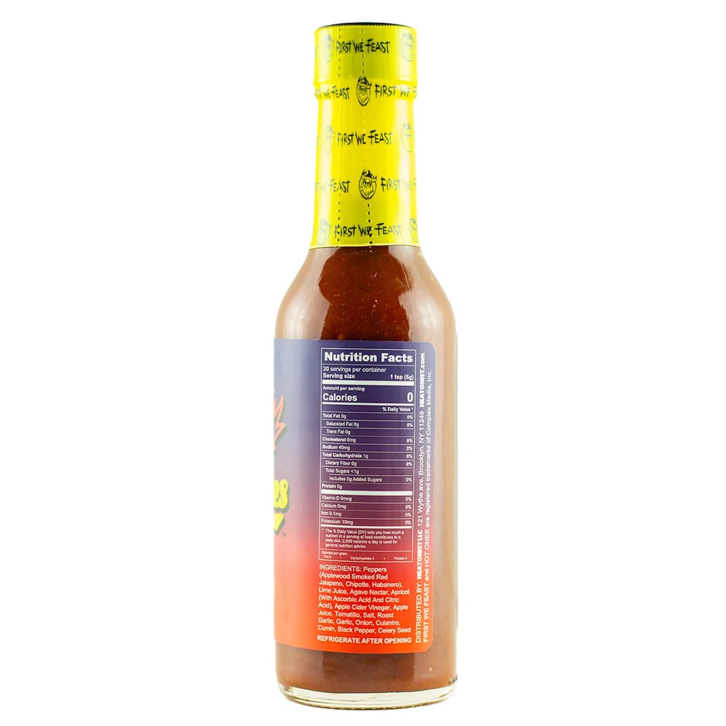 Hot Ones Los Calientes Barbacoa Hot Sauce Made With Natural Ingredients & Powerful Flavors From Smoked Red Jalapeno, Chipotle & Habanero Peppers, 5 fl