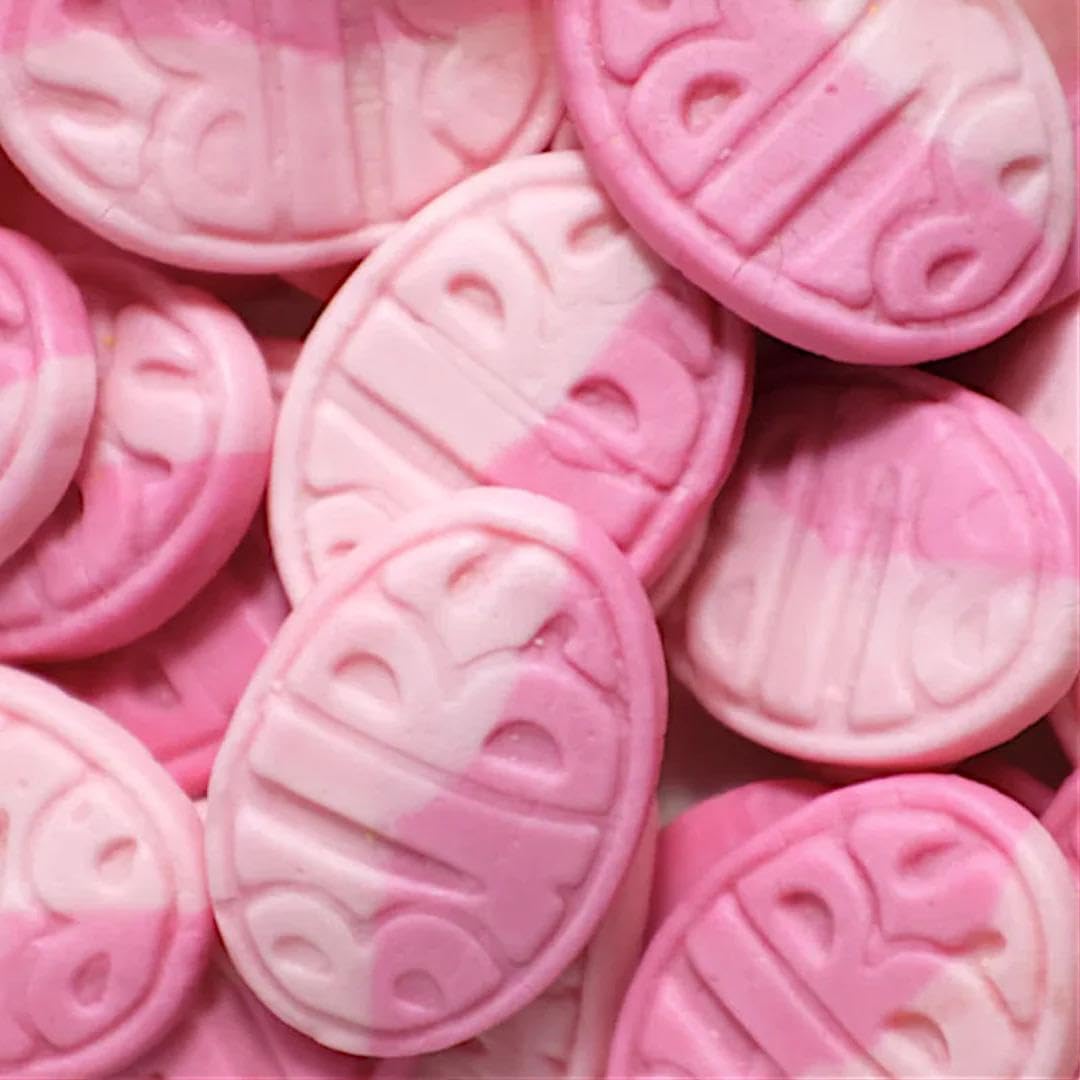 BUBS Swedish Candy 2-Pack - Strawberry Pomegranate & Banana Toffee Sweet Ovals - 2 Bags, Each 1/2 LB (1 LB Total) - Vegan, Gelatin-Free Swedish Mix By