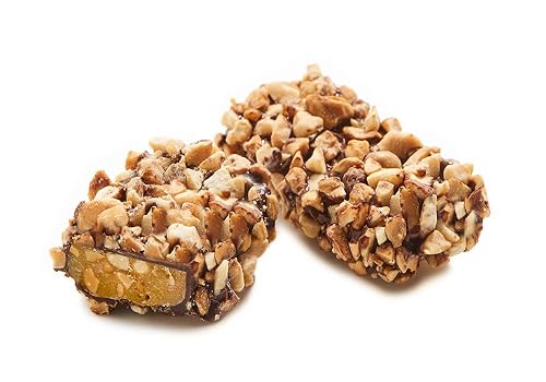 Dark Chocolate Mini Viennese Crunch - 1 Pound Vegan Friendly, Dairy Free Gourmet Chocolate Topped with Nuts for a Delicious Crunchy Taste - Perfect
